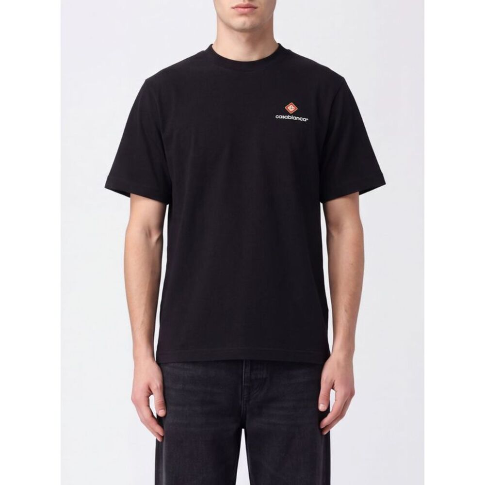Casablanca Men Casablanca Graphic Print Organic Cotton Crewneck T-Shirt